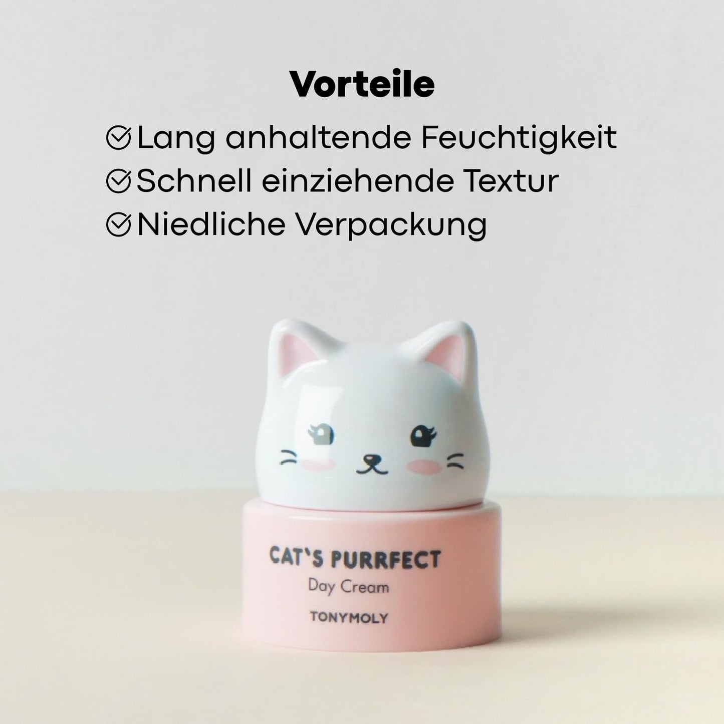TONYMOLY Cat's Purrfect Face Day Cream - Lightweight, Moisturizing & Soothing Formula | 50g