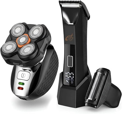 OTY Kit Head Shaver & Body Trimmer - Waterproof 8-in-1 Grooming Kit for Men | Cordless Design