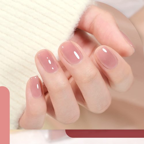 GAOY Jelly Gel Nail Polish Kit - 6 Transparent Nude & Pink Shades for Salon Quality Manicure | DIY Nail Art