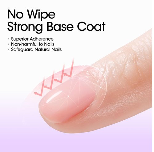 GELLEN Gel Top Coat & Base Coat Set - No Wipe, Ultra Glossy Finish | 18ml, Long-Lasting 28+ Days