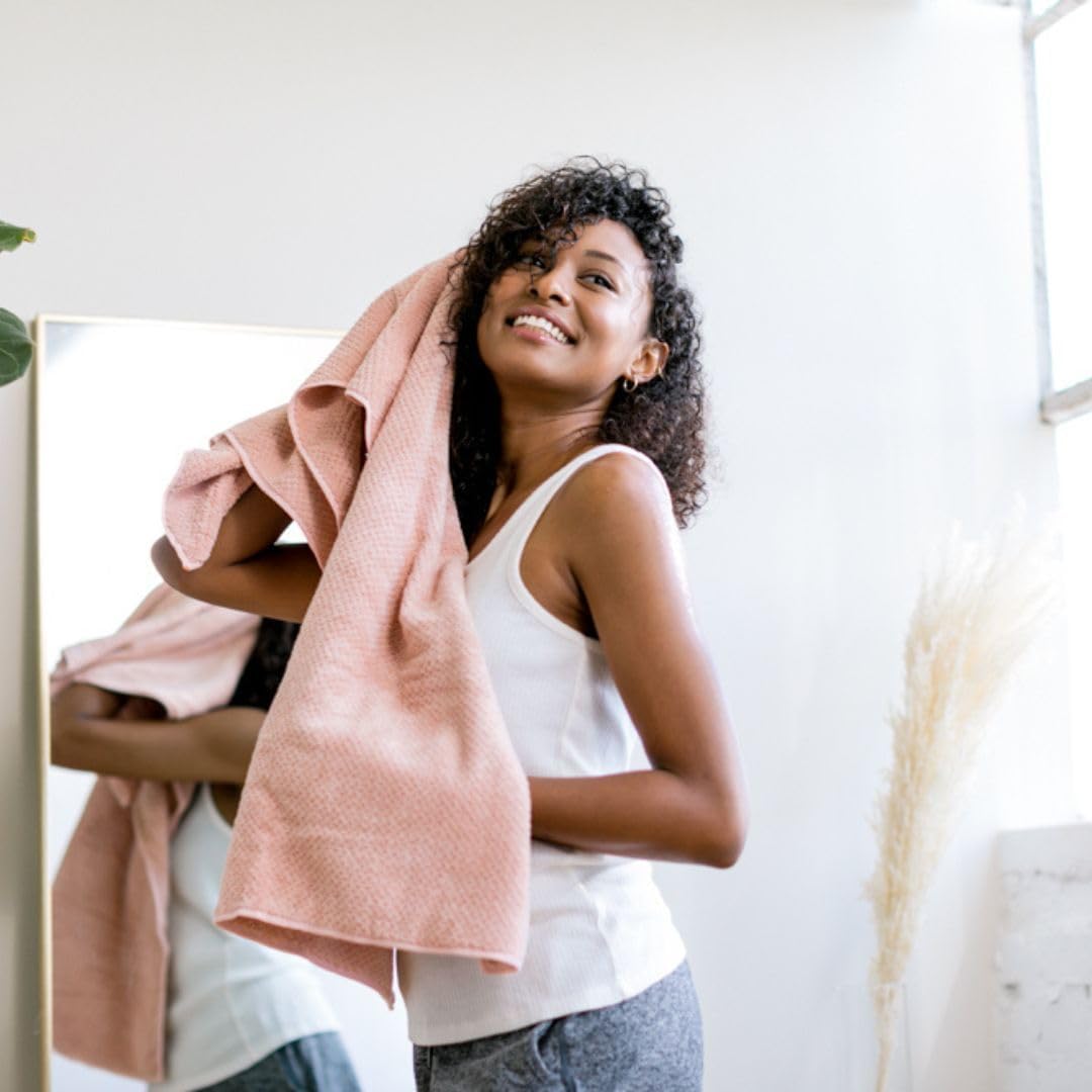 VOLO Hero Hair Towel - Ultra Soft Nanoweave™ Microfiber, Quick Drying & Anti-Frizz, Large Wrap in Cloud Pink