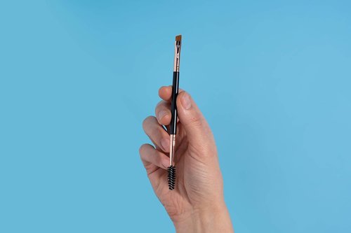 Existing Beauty Dual-Ended Eyebrow & Lash Tint Brush - Angled Tip & Spoolie Comb for Henna