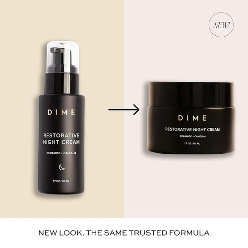 DIME Beauty Restorative Night Cream - Hydrating Anti-Aging Face Moisturizer with Ceramides & Peptides | 1.7 oz / 50 ml