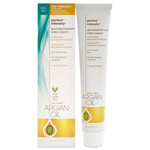 One 'n Only Perfect Intensity Semi-Permanent Hair Color - Vibrant Argan Oil Hair Dye - Pastel Aqua (3 oz)
