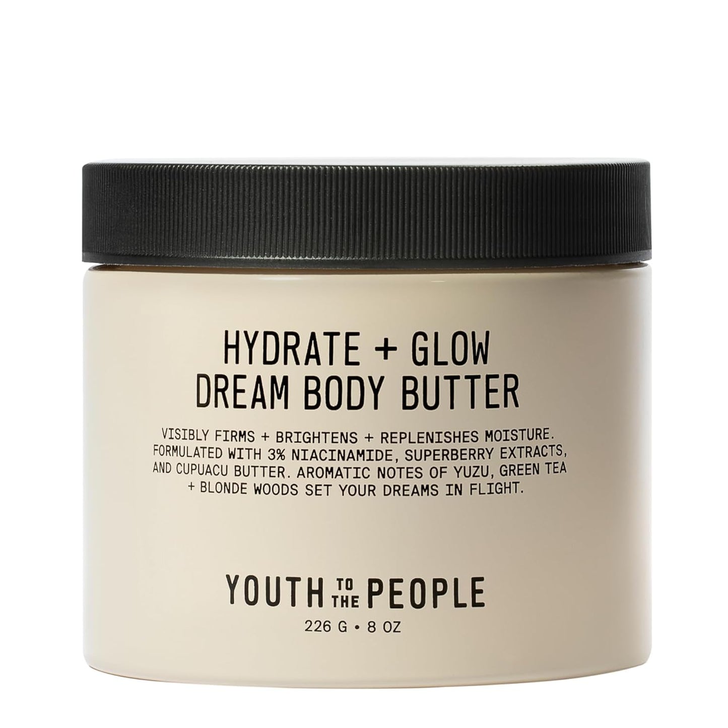 Youth To The People Superberry Body Butter - Hydrate & Brighten Skin Tone with 3% Niacinamide, 3.4 oz