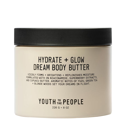 Youth To The People Superberry Body Butter - Hydrate & Brighten Skin Tone with 3% Niacinamide, 3.4 oz
