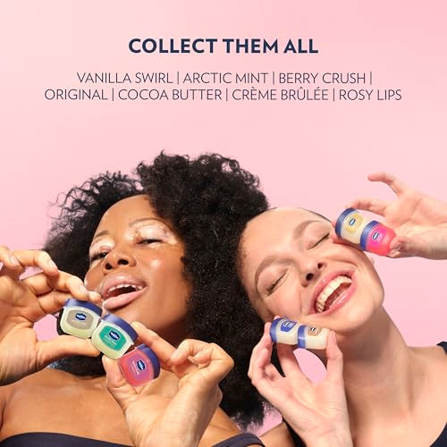 Vaseline Lip Therapy 2 ct Rosy Lips Mini For Dry, Chapped Lips Moisturizing Tinted Lip Balm 0.5 oz