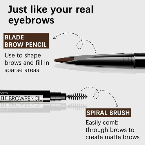 MAVENI Browcharm Microblading Eyebrow Pencil - Ultra-Fine 0.1mm Waterproof Definer | 01 Black