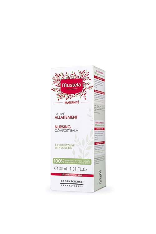 Mustela Maternity Nursing Comfort Balm - Fragrance-Free Nipple Cream for Breastfeeding - 1.01 fl. oz.
