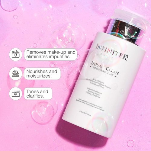 Infinitek Paris | Micellar Water Solution with Hyaluronic Acid | Gentle Makeup Remover | 8.45 fl oz / 250 ml