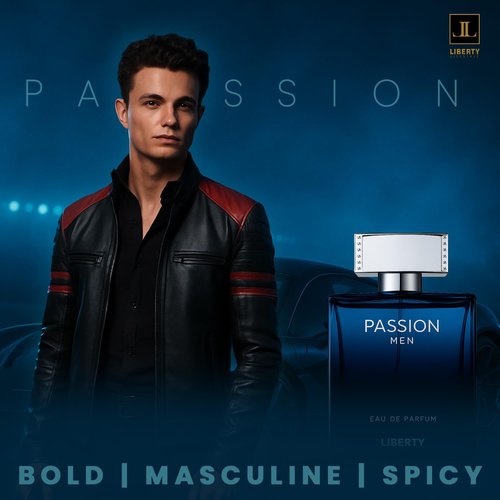 Liberty Luxury Passion Eau De Parfum for Men - Long Lasting Bold Spicy Scent | 100ml (3.4oz)