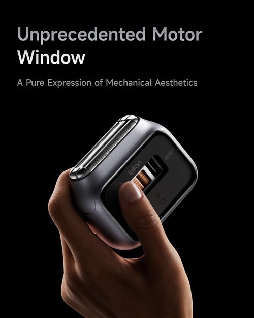 Laifen P3 Pro Electric Shaver - 3-Blade Design, 12,000 Cuts/Min, IPX7 Waterproof, Rechargeable | Space Gray Aluminum Alloy