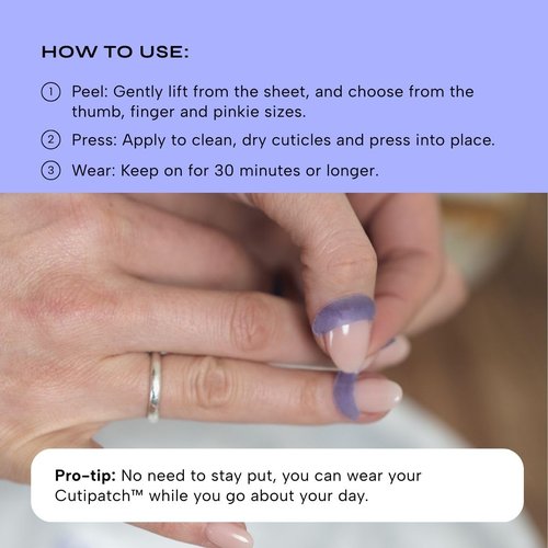 Cuticle Patches by [Brand Name] - Hydrate & Protect Dry Cuticles - 45 Count (3 Sets + Spares)