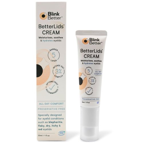 BlinkBetter BetterLids Eyelid Cream - Hydrate & Soothe Dry, Itchy Eyelids | Lightweight Formula with 3% Oat & Ceramides, 1 fl oz