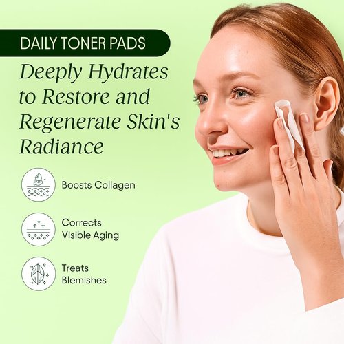 LARA Skin Cell Renewal Toning Pads - 100-Count Hypoallergenic Collagen Face Pads for Dark Spot Removal
