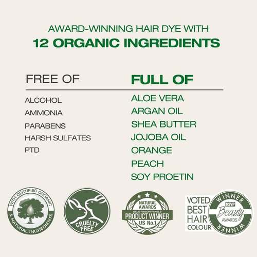 Naturigin Permanent Hair Dye - 4.0 Brown - 100% Gray Coverage | Ammonia-Free, Vegan Formula