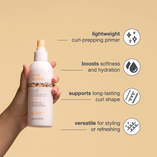 Milk_Shake Curl Passion Primer - Pre-Styling Curl Primer for All Curl Types | Moisturizes & Enhances Definition with Babassu Oil & Milk Proteins