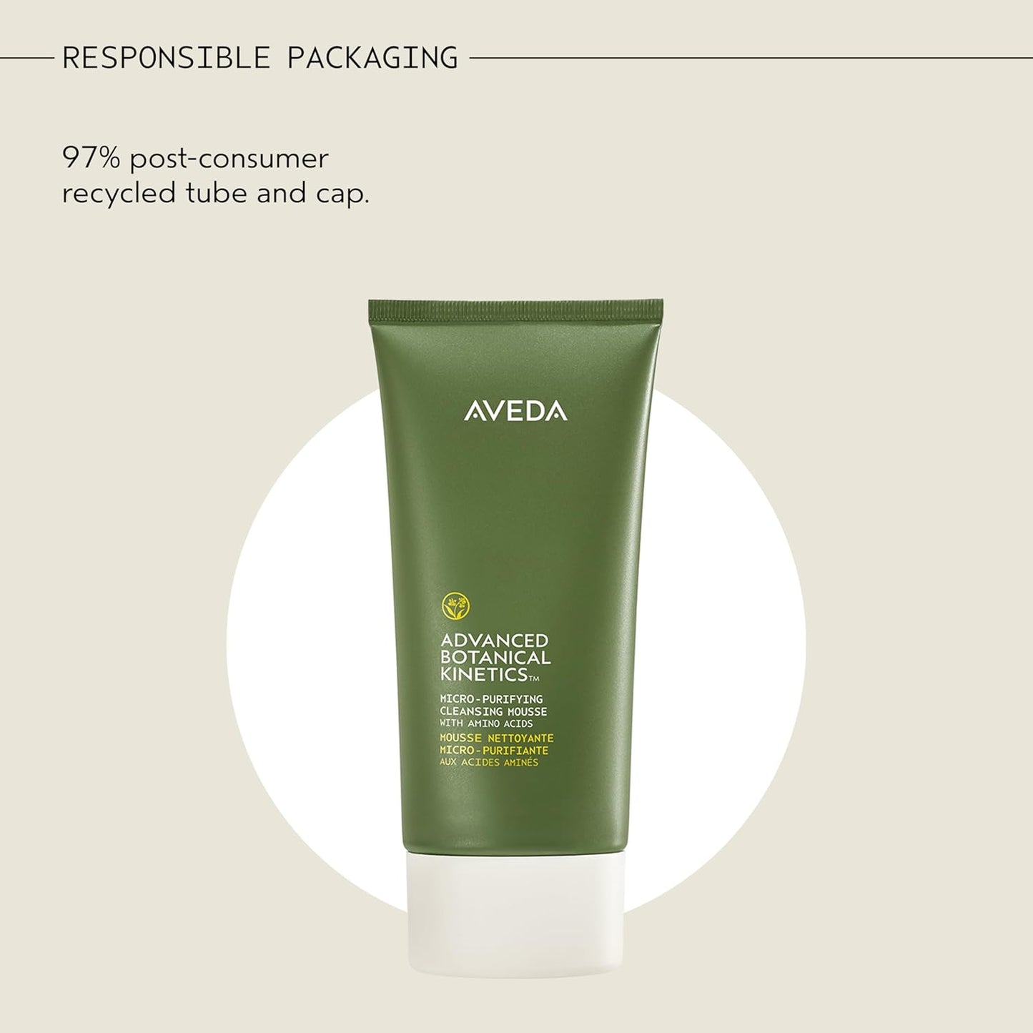 Aveda Advanced Botanical Kinetics Cleansing Mousse - Removes Makeup & Impurities | Vegan | 5 Fl Oz