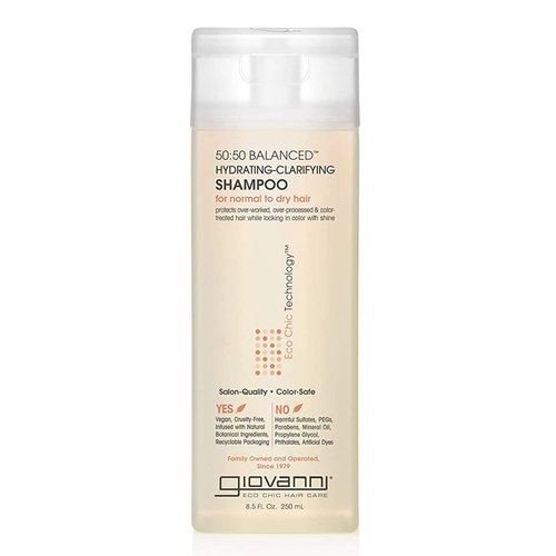 Giovanni Hair Care 50/50 Balanced Hydrating Shampoo - Moisturizing & Clarifying, 8.5 Fl Oz