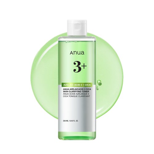Anua Azelaic Acid 3 CICA Skin Clarifying Toner, Soothing & Clear Care, with Salicylic & Azelaic Acid, Sebum & Spot Care, Suitable for Sensitive Skin, Korean Skincare, 8.45 fl.oz