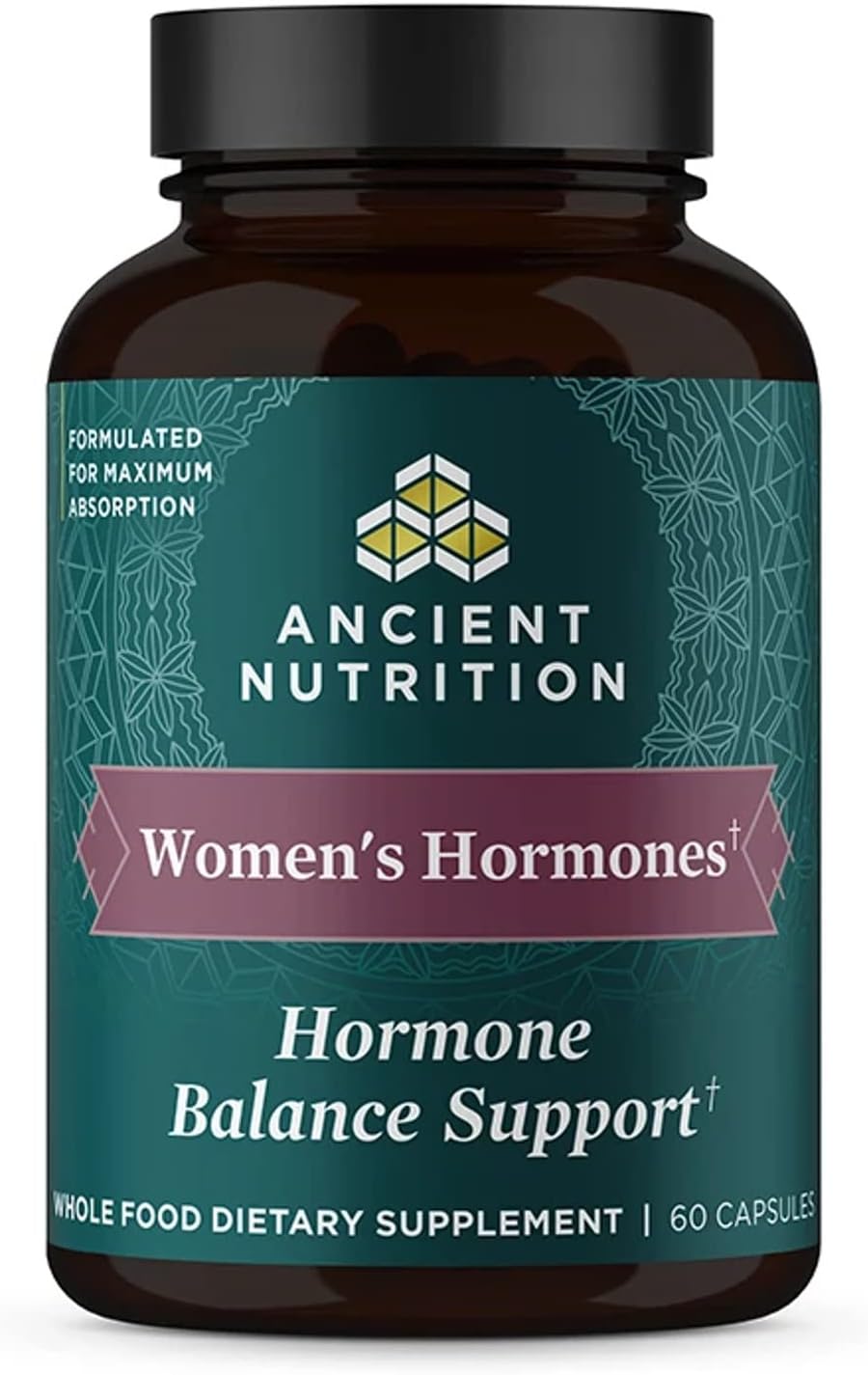 Ancient Nutrition Women's Hormone Support - Reduces Stress & Boosts Energy | 60 Gluten-Free Capsules