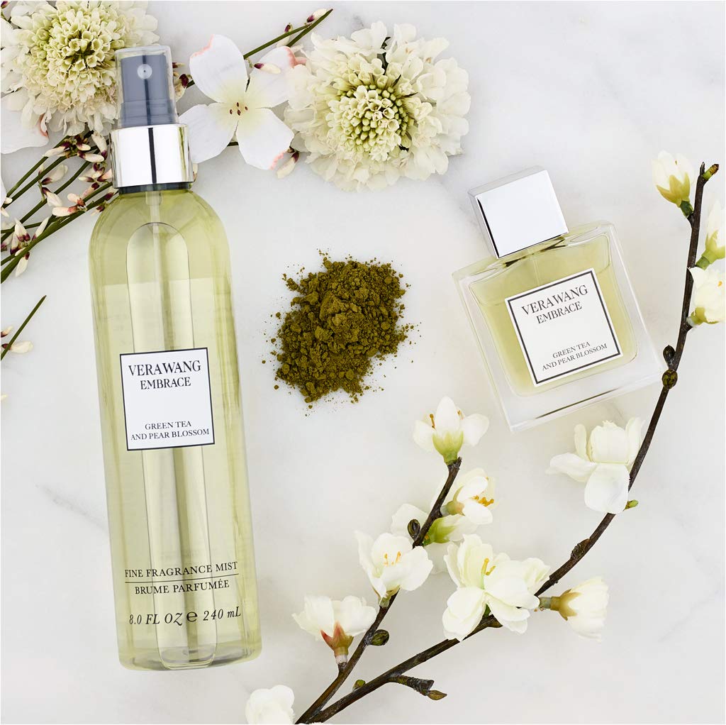 Vera Wang Embrace Body Mist Spray - Green Tea & Pear Blossom Scent | 8 Fl Oz with Marigold & Gardenia