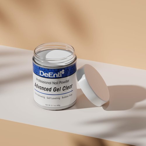 DeEnti Acrylic Nail Powder - 2oz Professional Grade Clear | Long-Lasting, Bubble-Free Formula for Nail Extensions & Carving
