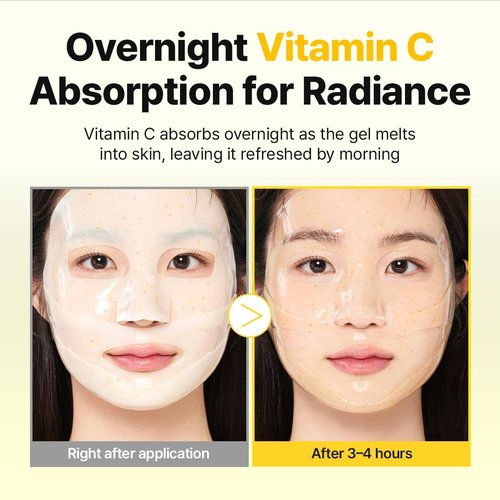 Goodal Green Tangerine Vita C Gel Mask - Deep Moisturizing Hydrogel Essence for Radiant Skin | 5 Pack