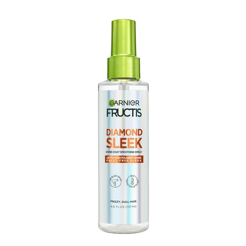 Garnier Fructis Diamond Sleek Hair Shine Spray - Frizz Control & Heat Protectant, 4.6 Fl Oz