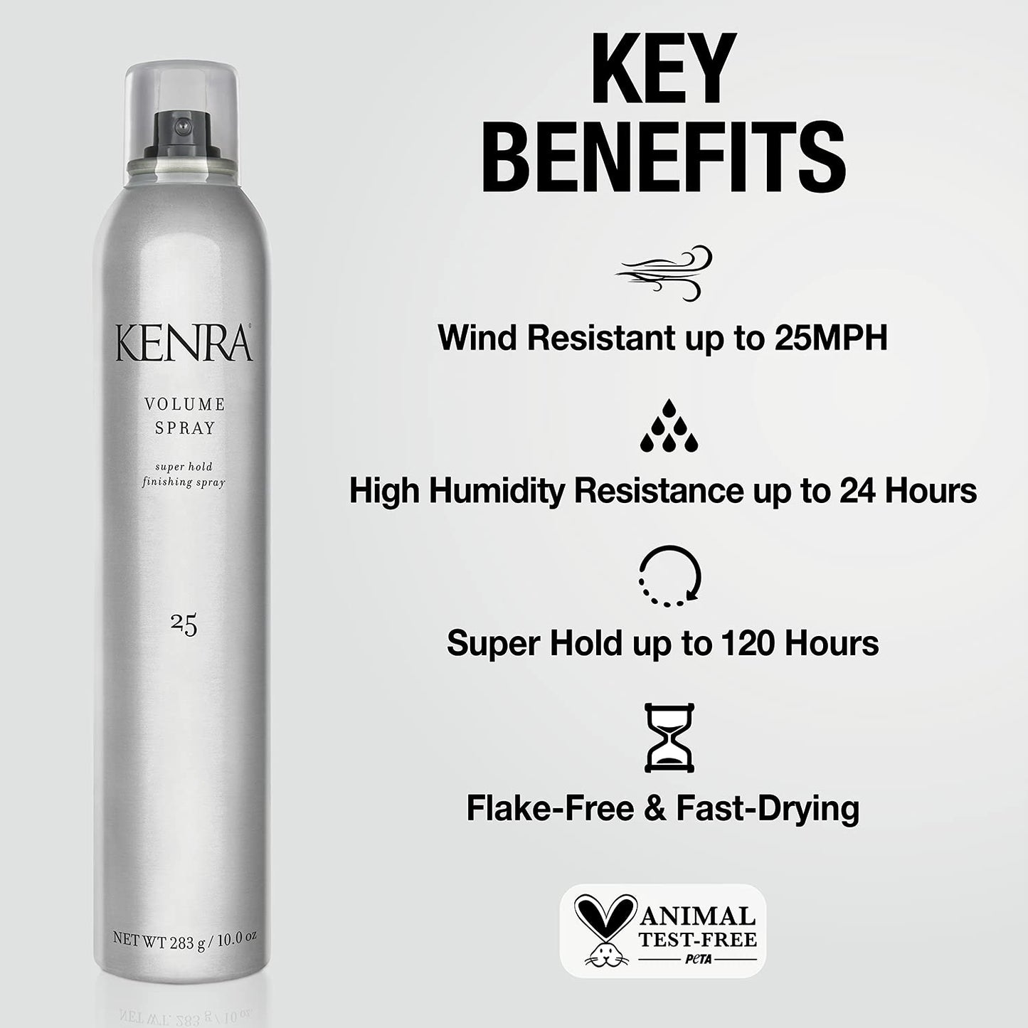 Volume Spray 25 - Super Hold Hairspray for All Hair Types | Flake-Free, Fast-Drying & Humidity Resistant