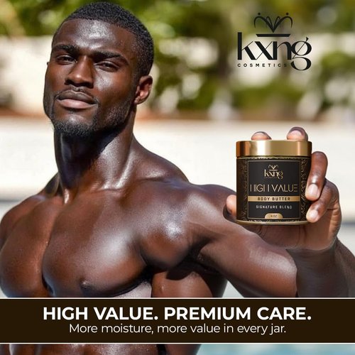 KXNG Cosmetics Shea Body Butter Cream - 4oz | Organic Deep Moisturizing Cream for All Skin Types