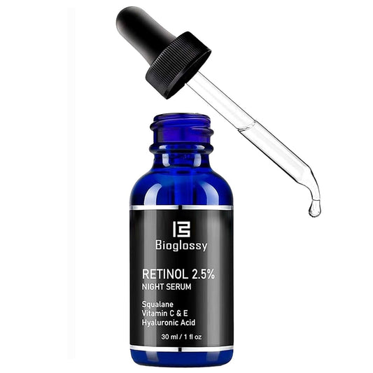Skiennix Retinol Serum - 2.5% Intense Night Formula with Squalane, Vitamin C & E, 30 ml for Youthful Skin