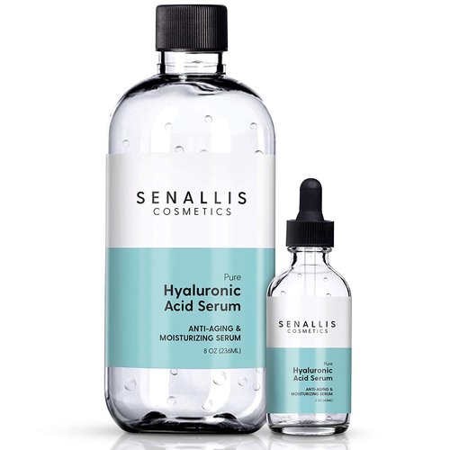 Regine Switzerland Hyaluronic Acid Serum - Ultra-Hydrating Anti-Aging Moisturizer | 8 fl oz & 2 fl oz