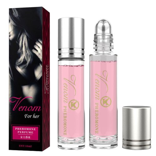OMYIJVS 2PCS Phero Perfume, Pheromones Perfumes for Women, Roll-On Travel Size Feromonas Fragrance Oil to Attract Men