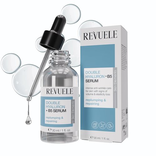 Revuele Double Hyaluron + B5 Serum - Hydrating Face Serum with Hyaluronic Acid & Panthenol | 1 fl. oz