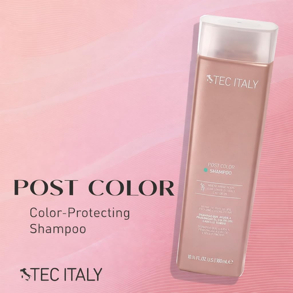 Tec Italy Post Color Hydrating Shampoo - Protects Color & Maintains Shine | 10.14 fl oz (300 ml)
