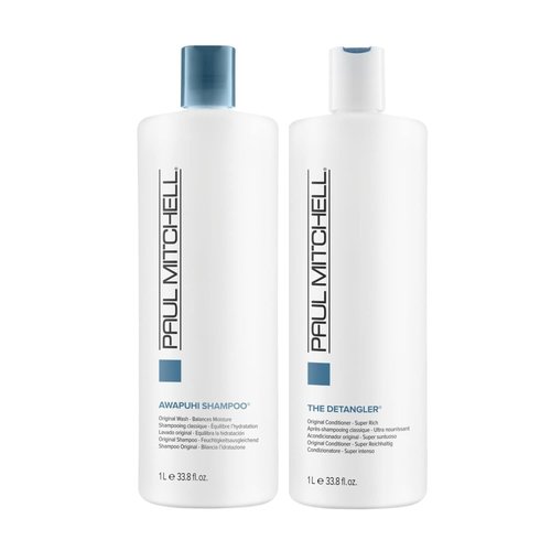 Paul Mitchell Awapuhi Shampoo & Detangler Conditioner Set - Balances Moisture & Adds Shine | 33.8 fl. oz.