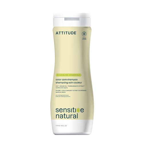 ATTITUDE Hair Shampoo - Soothing Oat for Sensitive Dry Scalp | EWG Verified, Vegan, 16 Fl Oz