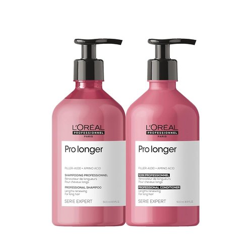 L'Oréal Professionnel Paris Pro Longer Shampoo & Conditioner Set - Reduces Breakage, Adds Volume & Shine for Thin Hair