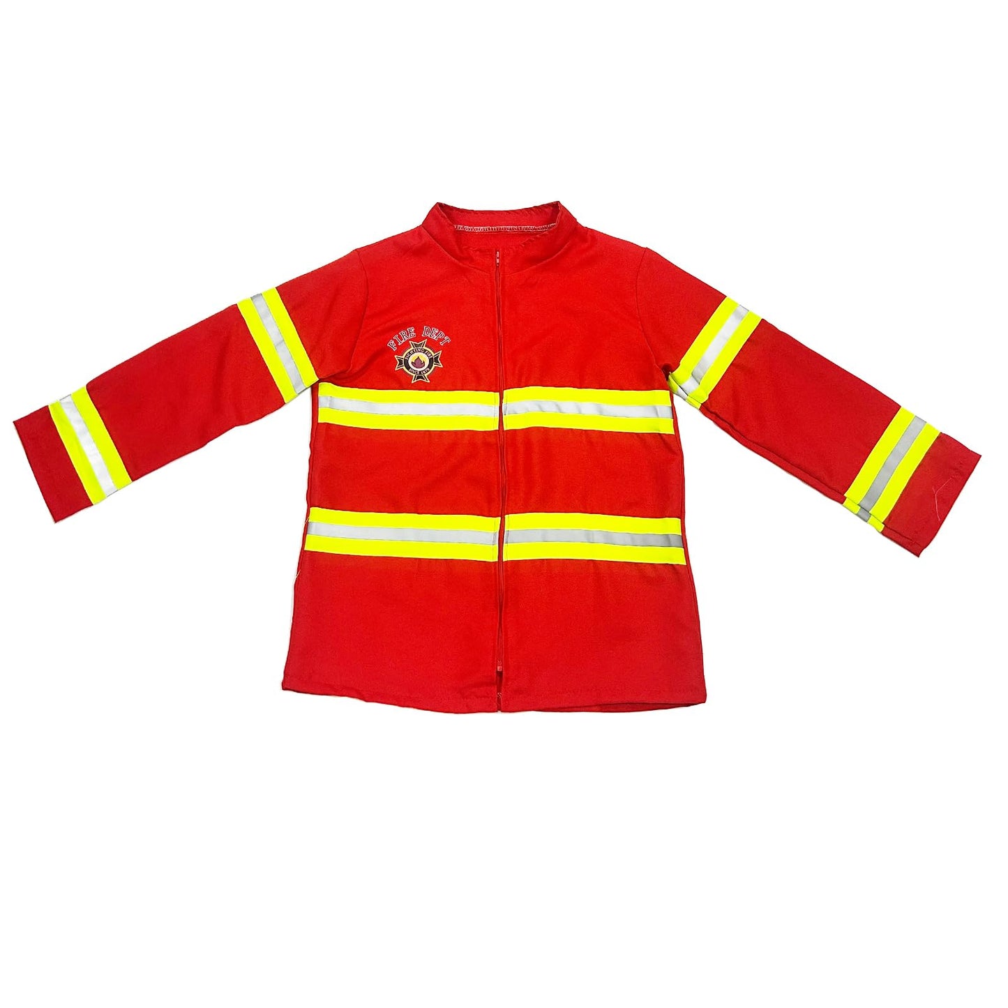 TAIKMD Kids Boys Girls Firefighter Set Fireman Fire Pretend Chief Tops Jacket with Pants Hat Suits (5-6)