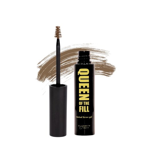 Elizabeth Mott Queen of the Fill Tinted Eyebrow Gel - Water-Resistant Brow Filler & Volumizer - Light Medium Brown 4g