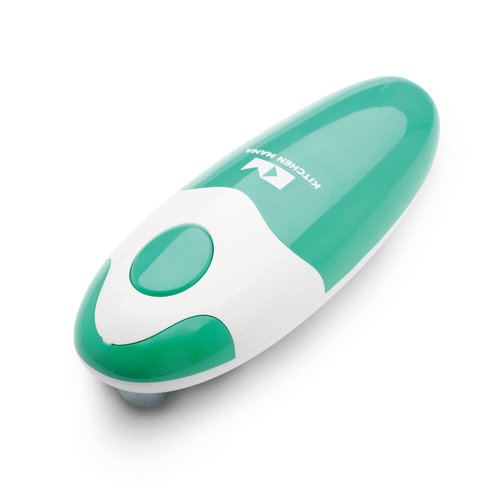 Kitchen Mama Auto Electric Can Opener: Open Your Cans with A Simple Press of Button - Automatic, Hands Free, Smooth Edge, Battery Operated, YES YOU CAN (Red)