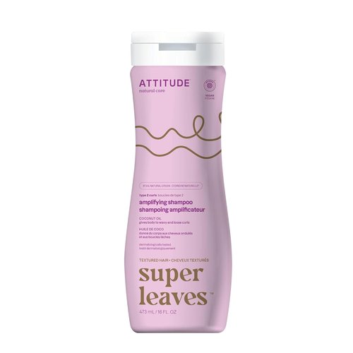 ATTITUDE Amplifying Shampoo - Coconut Oil for Curly Hair | EWG Verified, Vegan, 16 Fl Oz