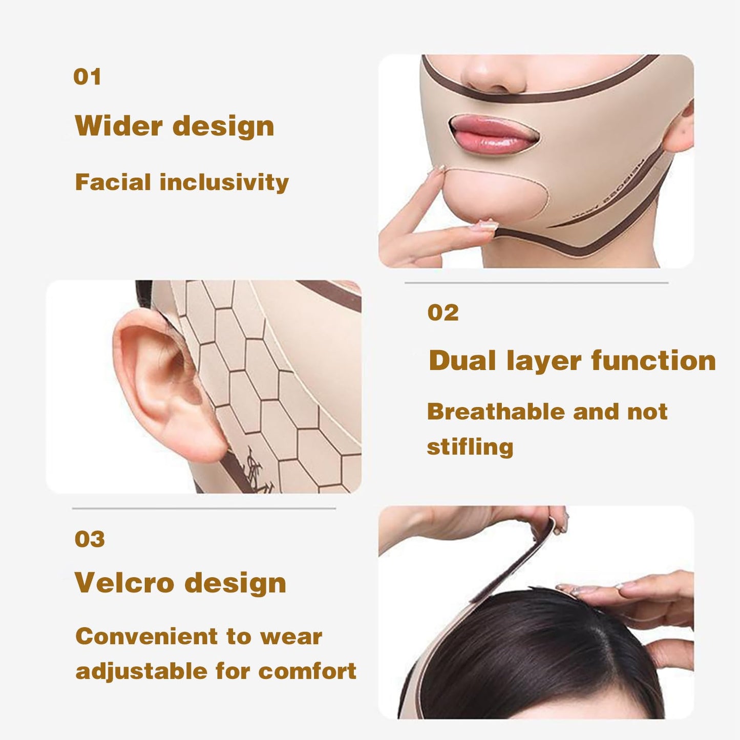 V-Line Lifting Chinstrap,Reusable V Line Lifting Mask with Chin Strap,Chin strap 23-27 Inches (Mickey color)