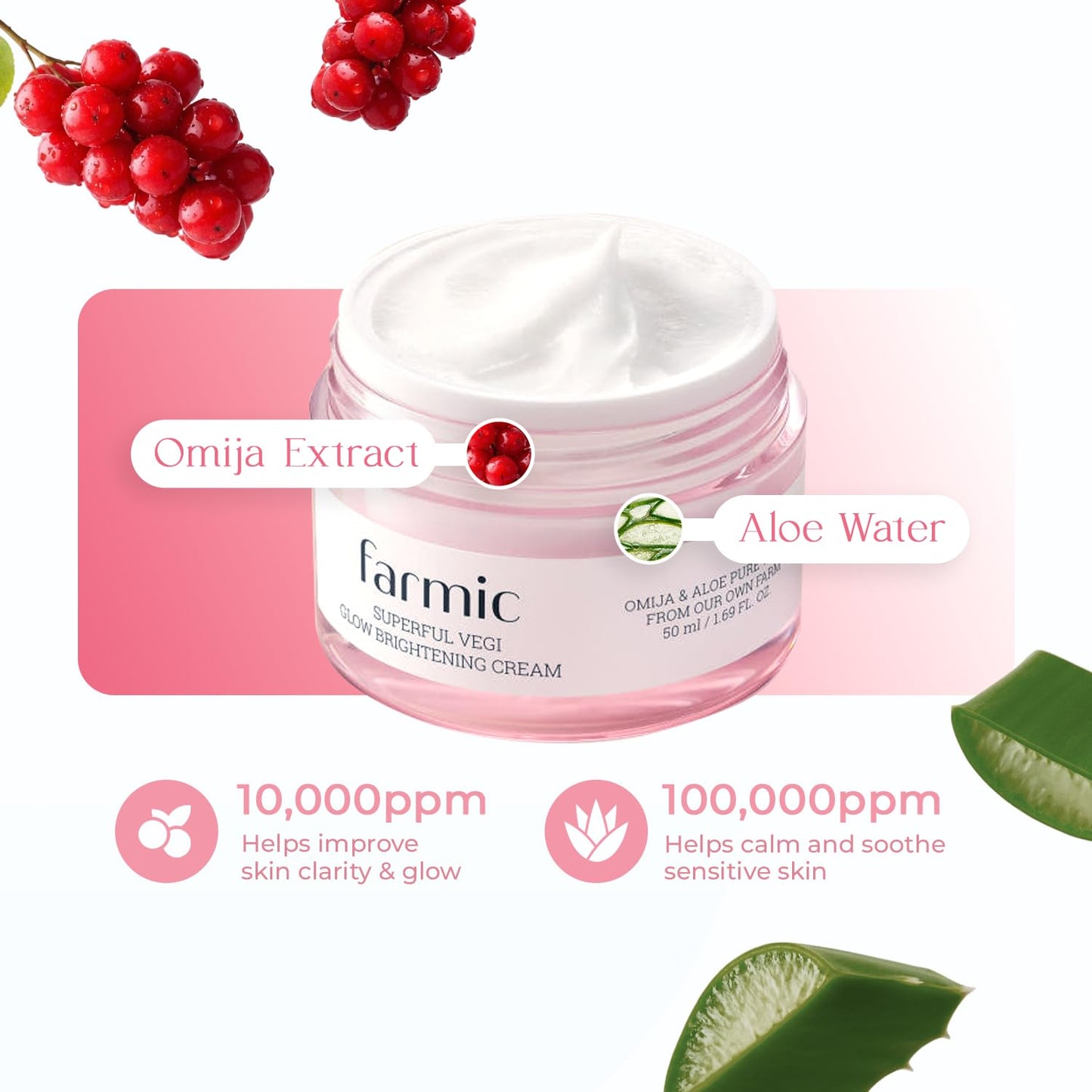 Superful Vegi Glow Cream - Deep-Absorbing Facial Cream for Dry & Sensitive Skin | 1.69 fl oz
