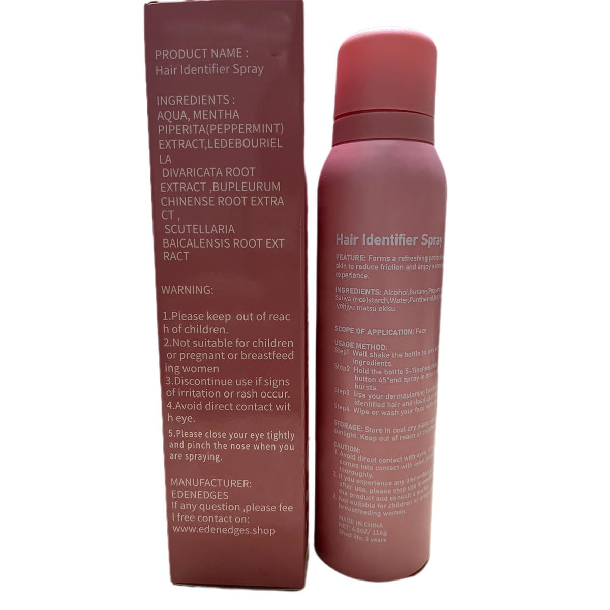 SKN Hair Identifier Spray for Face Shaving, Aerosol Powder Spray with Razor, Skin Body Face Hair Identifying Spray for Women Shaving -4OZ