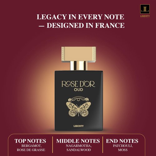 Liberty Rose Oud Anniversary Edition 3.4 Oz/100ml | Unisex Long Lasting Oud Fragrance | Perfume for Men and Women | Woody Floral Oriental Fragrance with Oudh