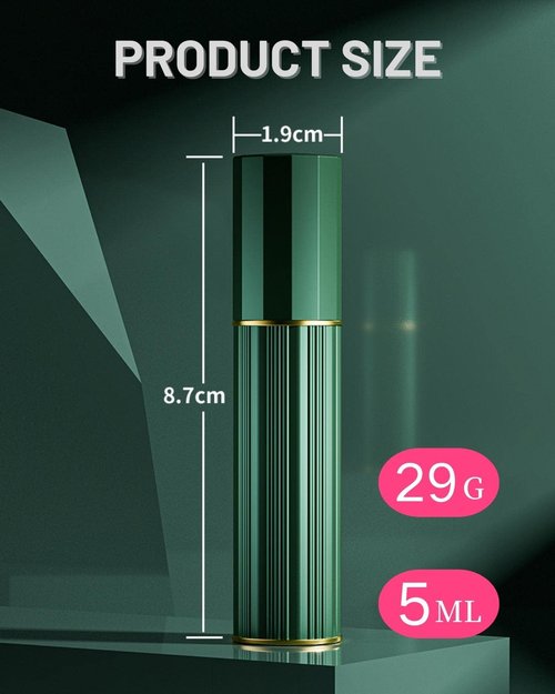 BRARIOS Travel Perfume Atomizer Refillable,Empty Portable Cologne Dispenser,Mini Aftershave Sprayer for Men and Women (Gold/5ml)