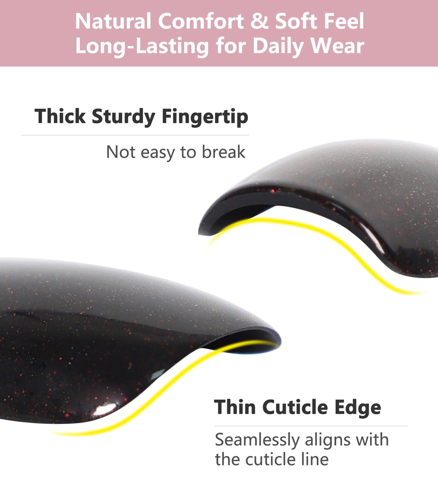 Artquee Press on Nails Short Soft Nude Square False Tips Glossy Reusable Fake Stick on Nails Kit for Women - 30 PCS 15 Sizes