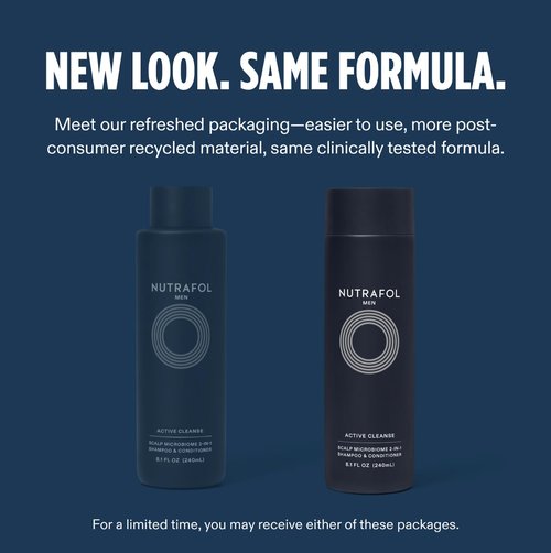 Nutrafol Men's 2-in-1 Shampoo & Conditioner - Cleanses, Hydrates, Strengthens Thinning Hair | 8.1 Fl Oz